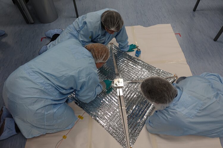 Keeping Space Clean: FINIX-1 from the University of Athens lead a CubeSat Drag Sail test campaign at the CubeSat Support Facility