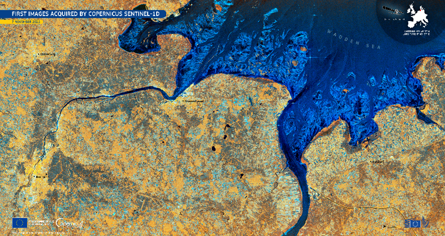 Copernicus Sentinel-1D and Sentinel-5A provide first images, marking important advances in earth and atmospheric monitoring